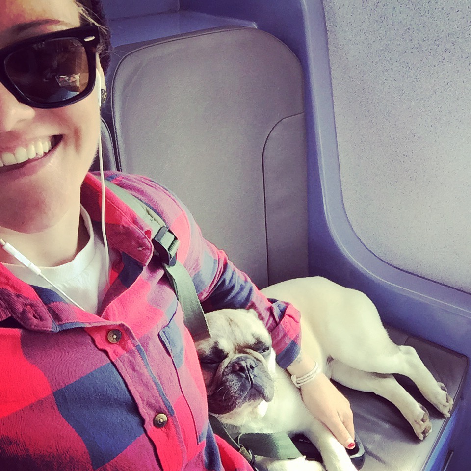 Natalie with her dog